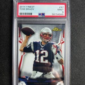 2014 Topps Finest #97 Tom Brady PSA 9 MINT New England Patriots GOAT